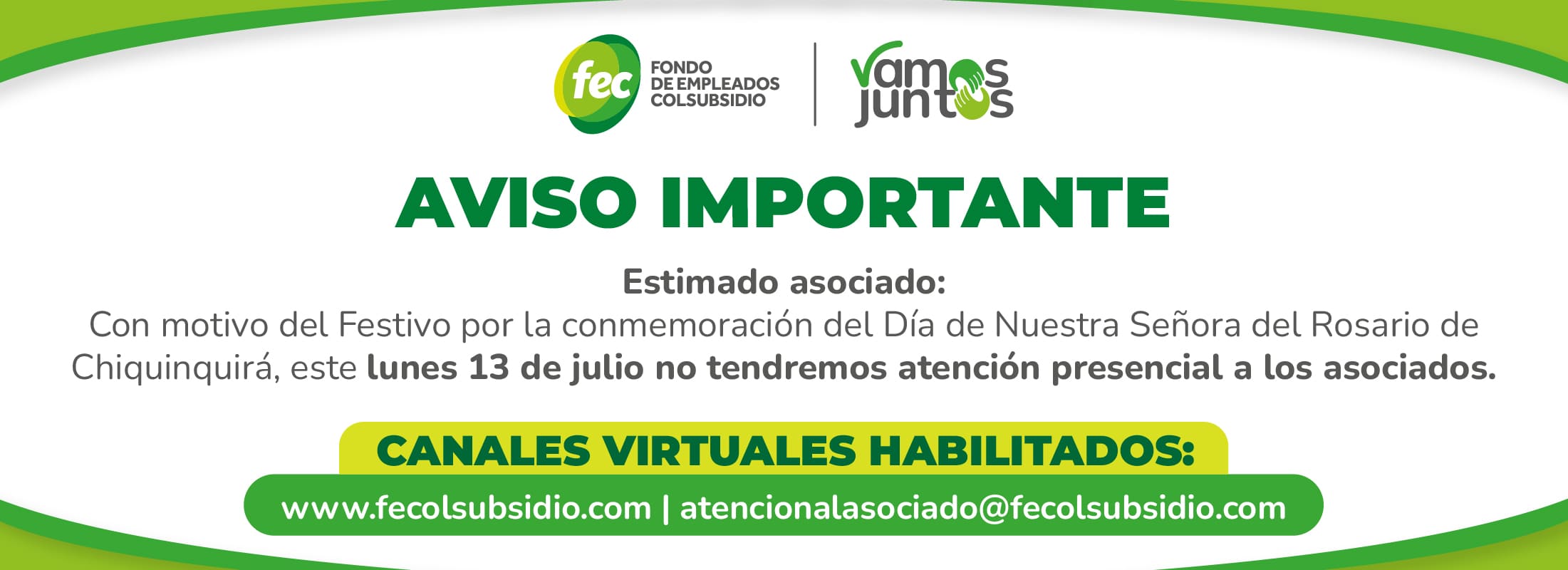 AVISO 13 JULIO